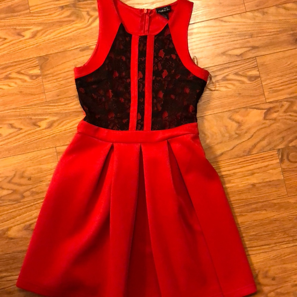 Festive red dress